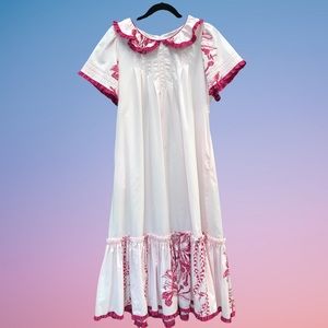 Vintage Pink Hawaiian Muumuu Mamo Howell